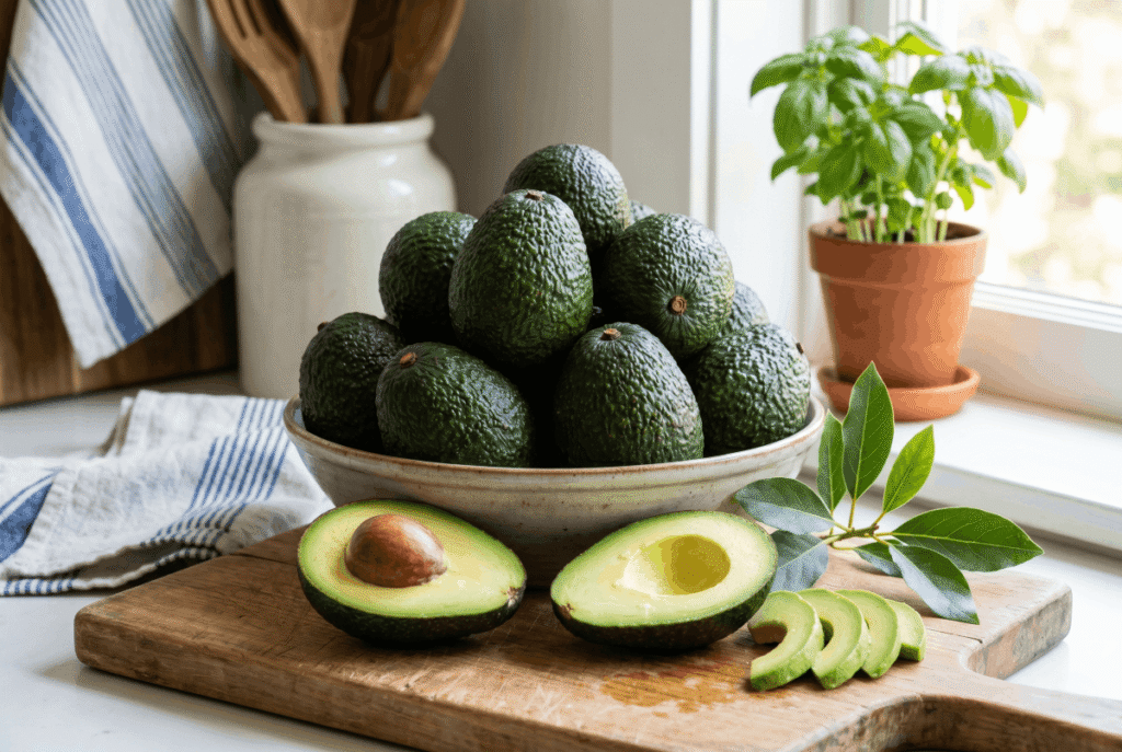 Avocado &mdash; 1 cup of pureed (150 g) provides 10.0 g of fiber