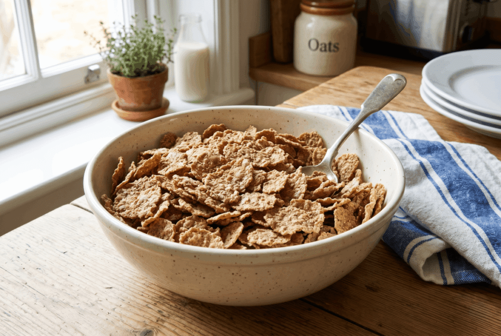 Bran Flakes &mdash; 3/4 cup (30 g) provides 5.5 g of fiber