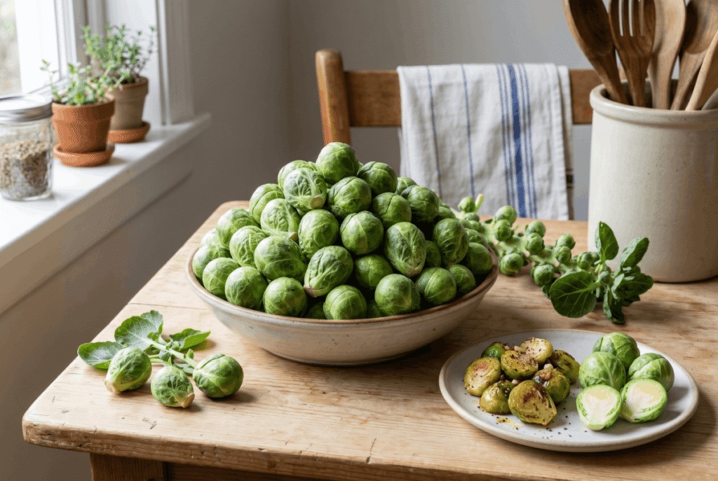 Brussels Sprouts &mdash; 1 cup of boiled (156 g) provides 4.5 g of fiber