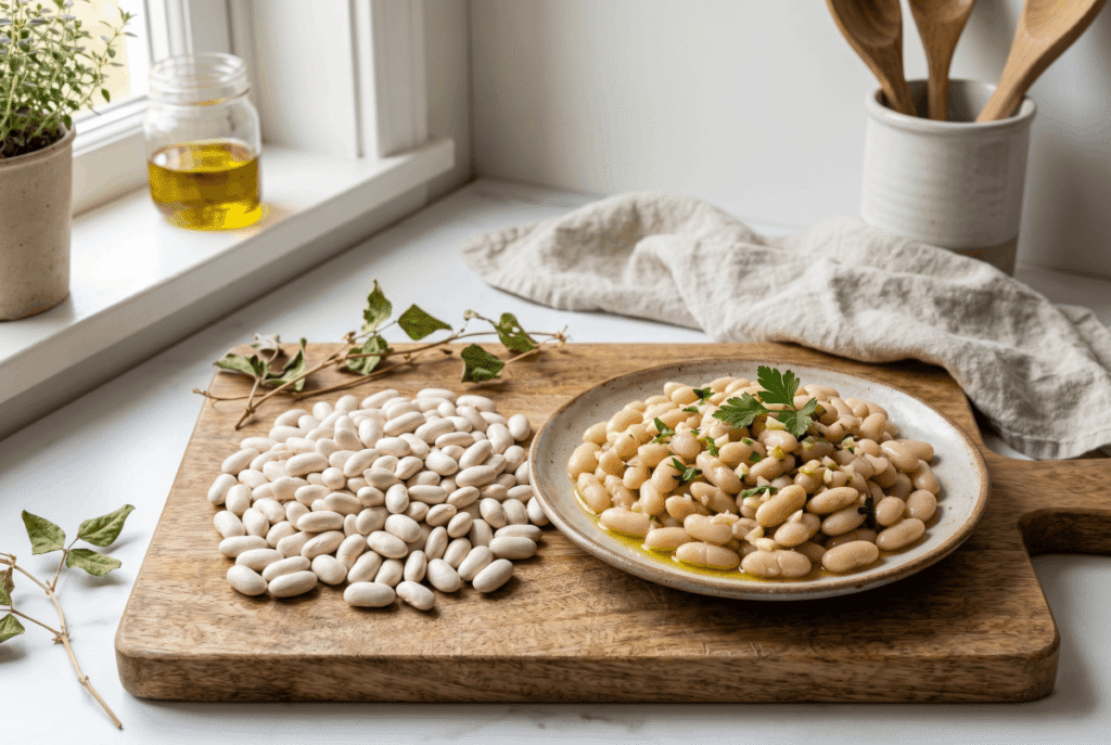 Cannellini Beans &mdash; 1 cup of cooked (180 g) provides 11.5 g of fiber