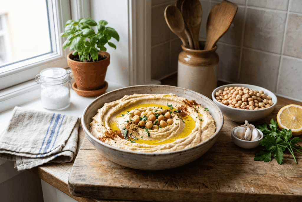 Hummus &mdash; 1/4 cup (60 g) provides 4.0 g of fiber