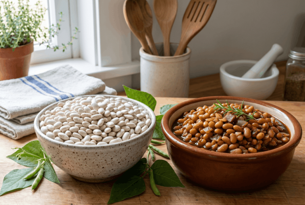 Navy Beans &mdash; 1 cup of boiled (182 g) provides 19.0 g of fiber