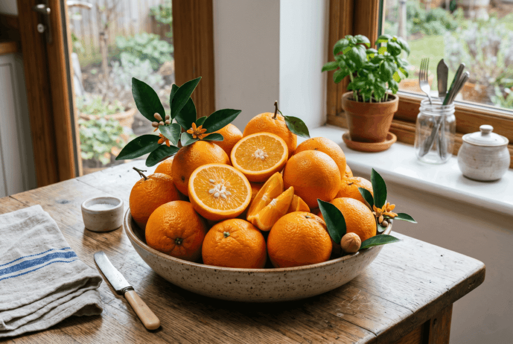 Oranges &mdash; 1 medium (140 g) provides 3.0 g of fiber