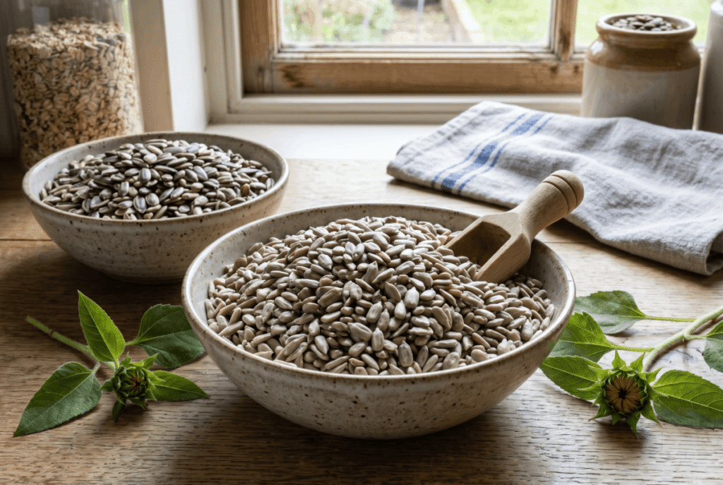 Sunflower Kernels &mdash; 1/4 cup (32 g) provides 3.0 g of fiber