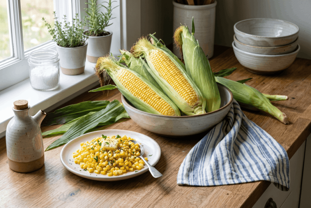 Sweet Corn &mdash; 1 cup of boiled (157 g) provides 4.0 g of fiber