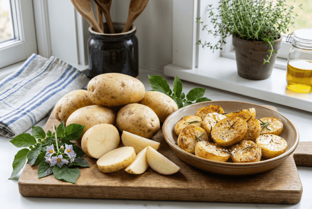 White Potatoes (with Skin) &mdash; 1 medium baked (173 g) provides 4.0 g of fiber